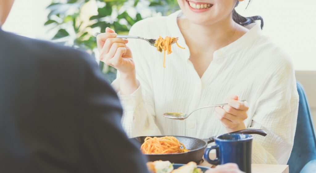 パスタ、顧客、イタリアン